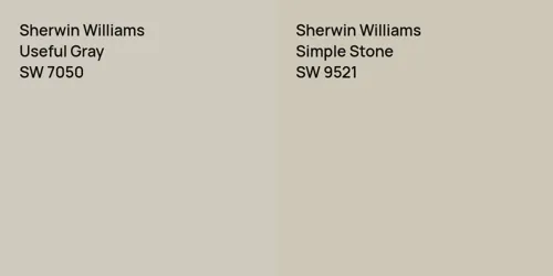 SW 7050 Useful Gray vs SW 9521 Simple Stone