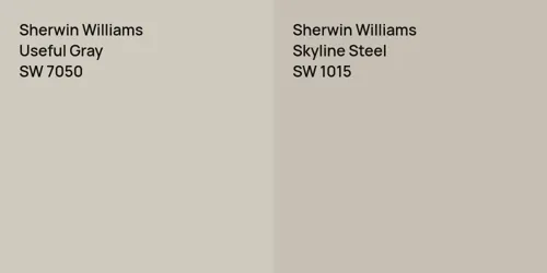 SW 7050 Useful Gray vs SW 1015 Skyline Steel