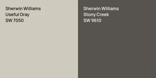 SW 7050 Useful Gray vs SW 9610 Stony Creek