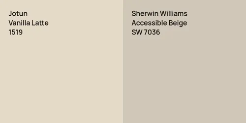 1519 Vanilla Latte vs SW 7036 Accessible Beige