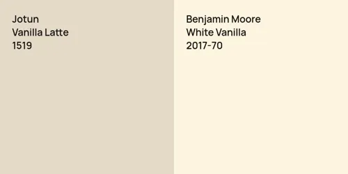 1519 Vanilla Latte vs 2017-70 White Vanilla