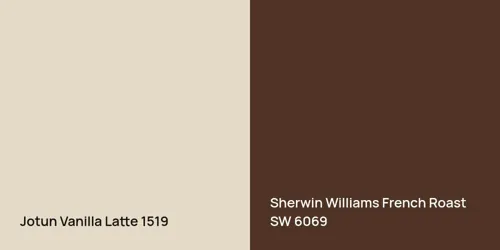 1519 Vanilla Latte vs SW 6069 French Roast