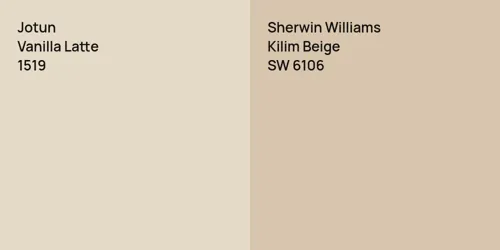 1519 Vanilla Latte vs SW 6106 Kilim Beige