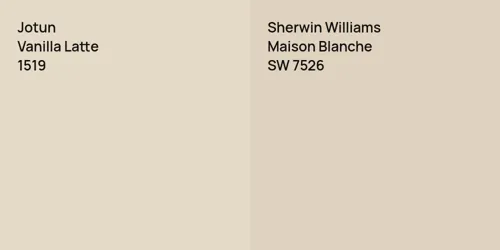 1519 Vanilla Latte vs SW 7526 Maison Blanche