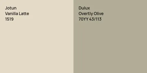 1519 Vanilla Latte vs 70YY 43/113 Overtly Olive