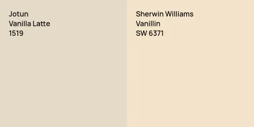 1519 Vanilla Latte vs SW 6371 Vanillin