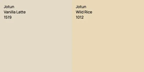 1519 Vanilla Latte vs 1012 Wild Rice