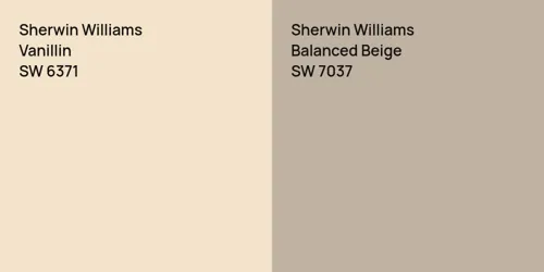 SW 6371 Vanillin vs SW 7037 Balanced Beige