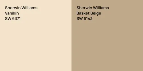 SW 6371 Vanillin vs SW 6143 Basket Beige