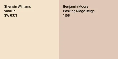 SW 6371 Vanillin vs 1158 Basking Ridge Beige