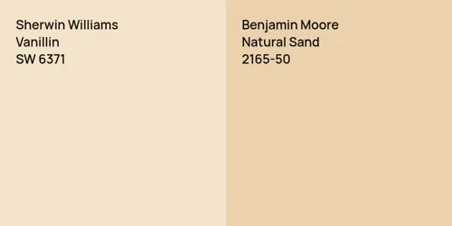 SW 6371 Vanillin vs 2165-50 Natural Sand