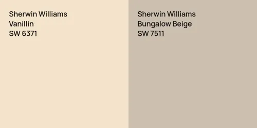 SW 6371 Vanillin vs SW 7511 Bungalow Beige