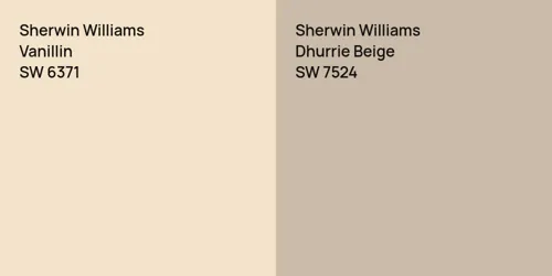 SW 6371 Vanillin vs SW 7524 Dhurrie Beige