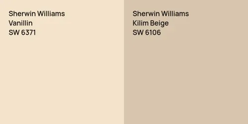 SW 6371 Vanillin vs SW 6106 Kilim Beige