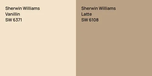 SW 6371 Vanillin vs SW 6108 Latte