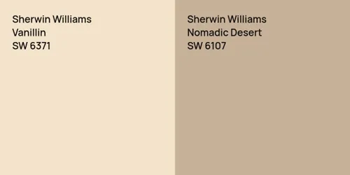 SW 6371 Vanillin vs SW 6107 Nomadic Desert