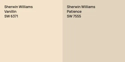 SW 6371 Vanillin vs SW 7555 Patience