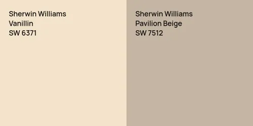 SW 6371 Vanillin vs SW 7512 Pavilion Beige