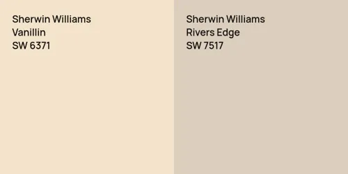 SW 6371 Vanillin vs SW 7517 Rivers Edge