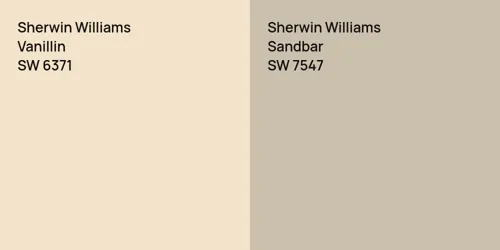 SW 6371 Vanillin vs SW 7547 Sandbar