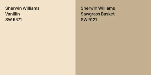 SW 6371 Vanillin vs SW 9121 Sawgrass Basket