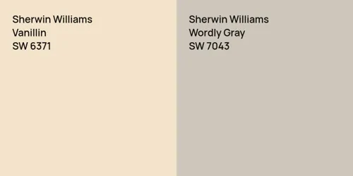 SW 6371 Vanillin vs SW 7043 Wordly Gray