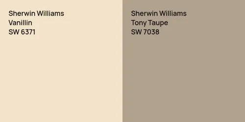 SW 6371 Vanillin vs SW 7038 Tony Taupe