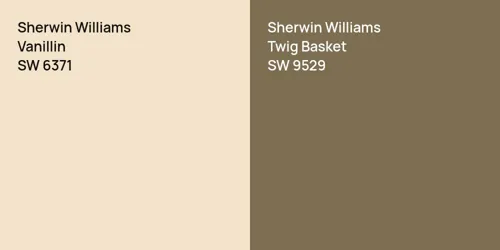 SW 6371 Vanillin vs SW 9529 Twig Basket