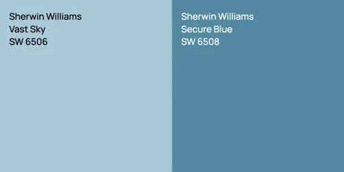 SW 6506 Vast Sky vs SW 6508 Secure Blue