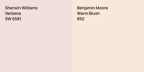 SW 6581 Verbena vs 892 Warm Blush