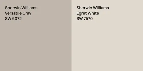 SW 6072 Versatile Gray vs SW 7570 Egret White