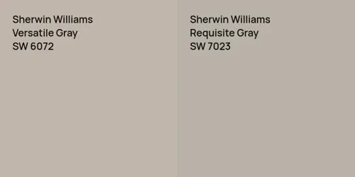 SW 6072 Versatile Gray vs SW 7023 Requisite Gray