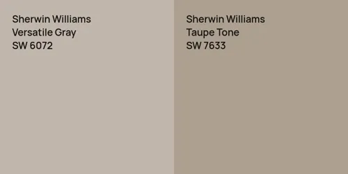 SW 6072 Versatile Gray vs SW 7633 Taupe Tone