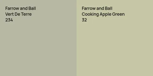 234 Vert De Terre vs 32 Cooking Apple Green