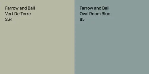 234 Vert De Terre vs 85 Oval Room Blue