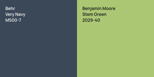 M500-7 Very Navy vs 2029-40 Stem Green