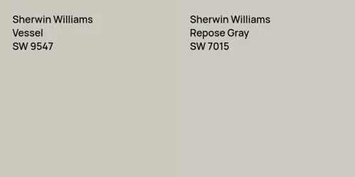 SW 9547 Vessel vs SW 7015 Repose Gray