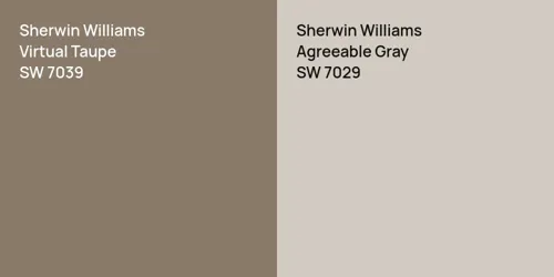 SW 7039 Virtual Taupe vs SW 7029 Agreeable Gray