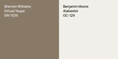 SW 7039 Virtual Taupe vs OC-129 Alabaster