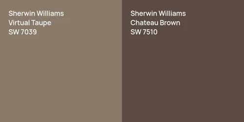 SW 7039 Virtual Taupe vs SW 7510 Chateau Brown