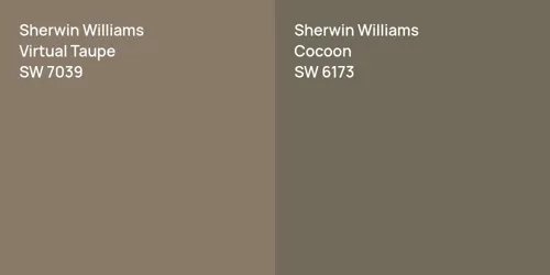 SW 7039 Virtual Taupe vs SW 6173 Cocoon