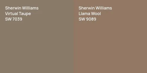 SW 7039 Virtual Taupe vs SW 9089 Llama Wool