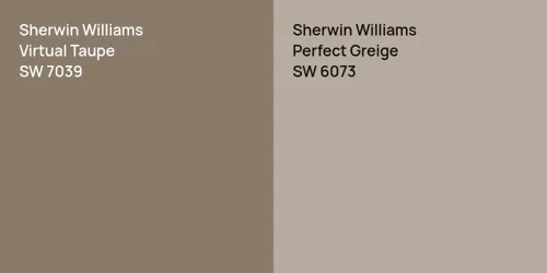 SW 7039 Virtual Taupe vs SW 6073 Perfect Greige