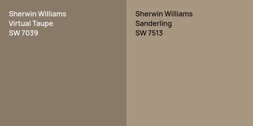 SW 7039 Virtual Taupe vs SW 7513 Sanderling