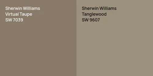 SW 7039 Virtual Taupe vs SW 9607 Tanglewood