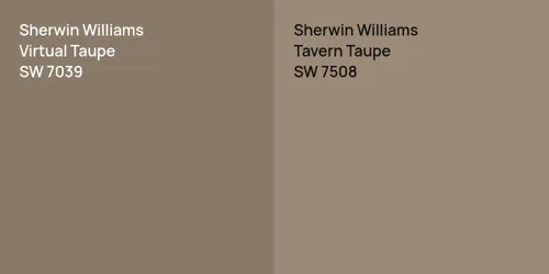 SW 7039 Virtual Taupe vs SW 7508 Tavern Taupe