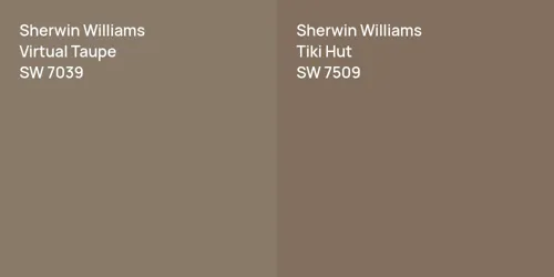 SW 7039 Virtual Taupe vs SW 7509 Tiki Hut