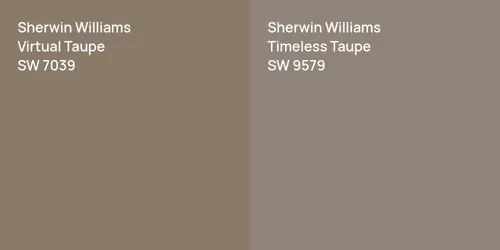 SW 7039 Virtual Taupe vs SW 9579 Timeless Taupe