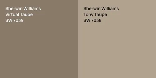 SW 7039 Virtual Taupe vs SW 7038 Tony Taupe