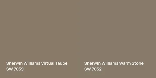 SW 7039 Virtual Taupe vs SW 7032 Warm Stone